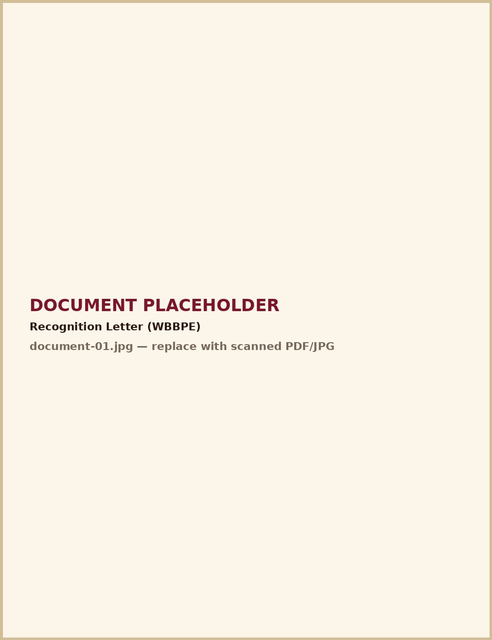 Recognition document