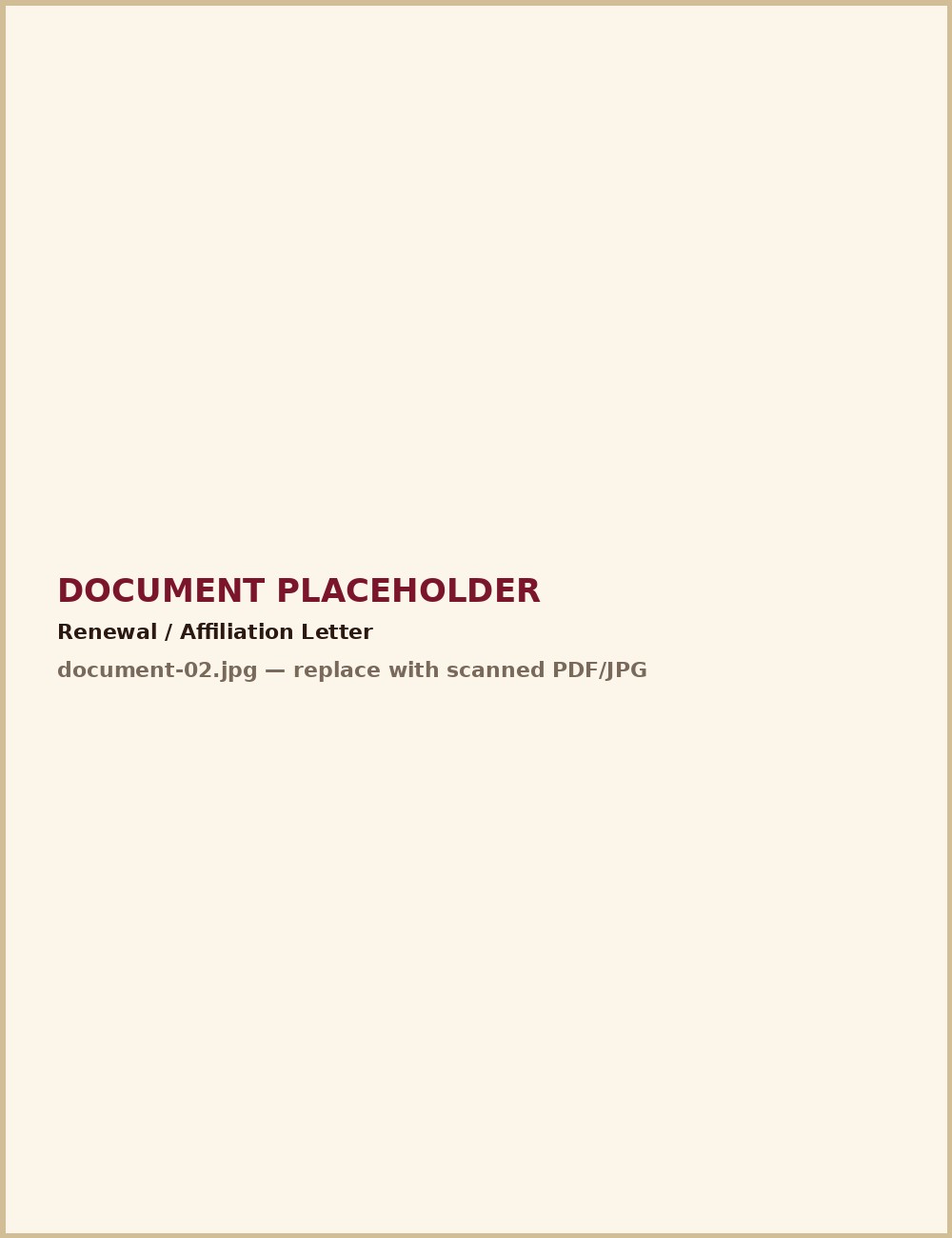Renewal / land deed document